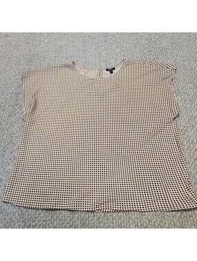 Express Women's Polka Dot Blouse Brown and Beige Size Large NWT